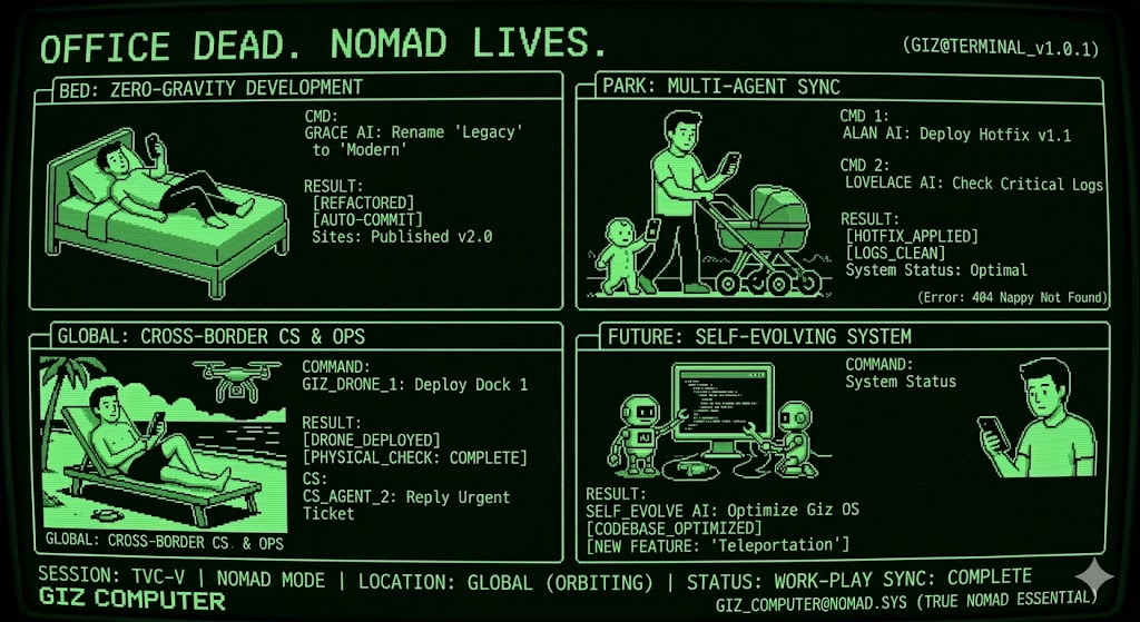 Running development, operations, and support from a phone with Giz Computer™