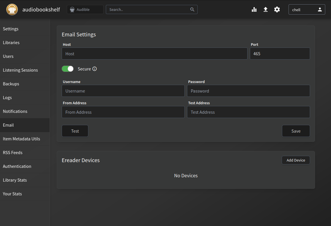 Audiobookshelf screenshot