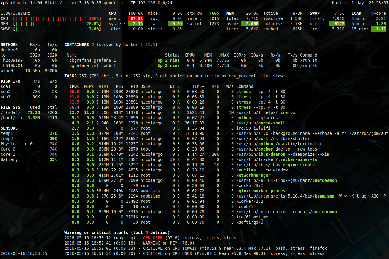 Glances screenshot