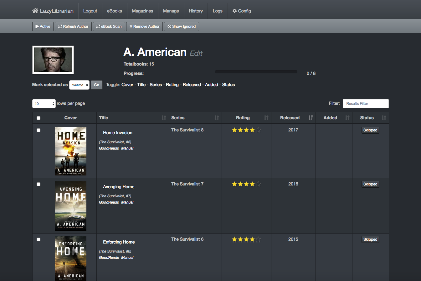 Lazylibrarian screenshot