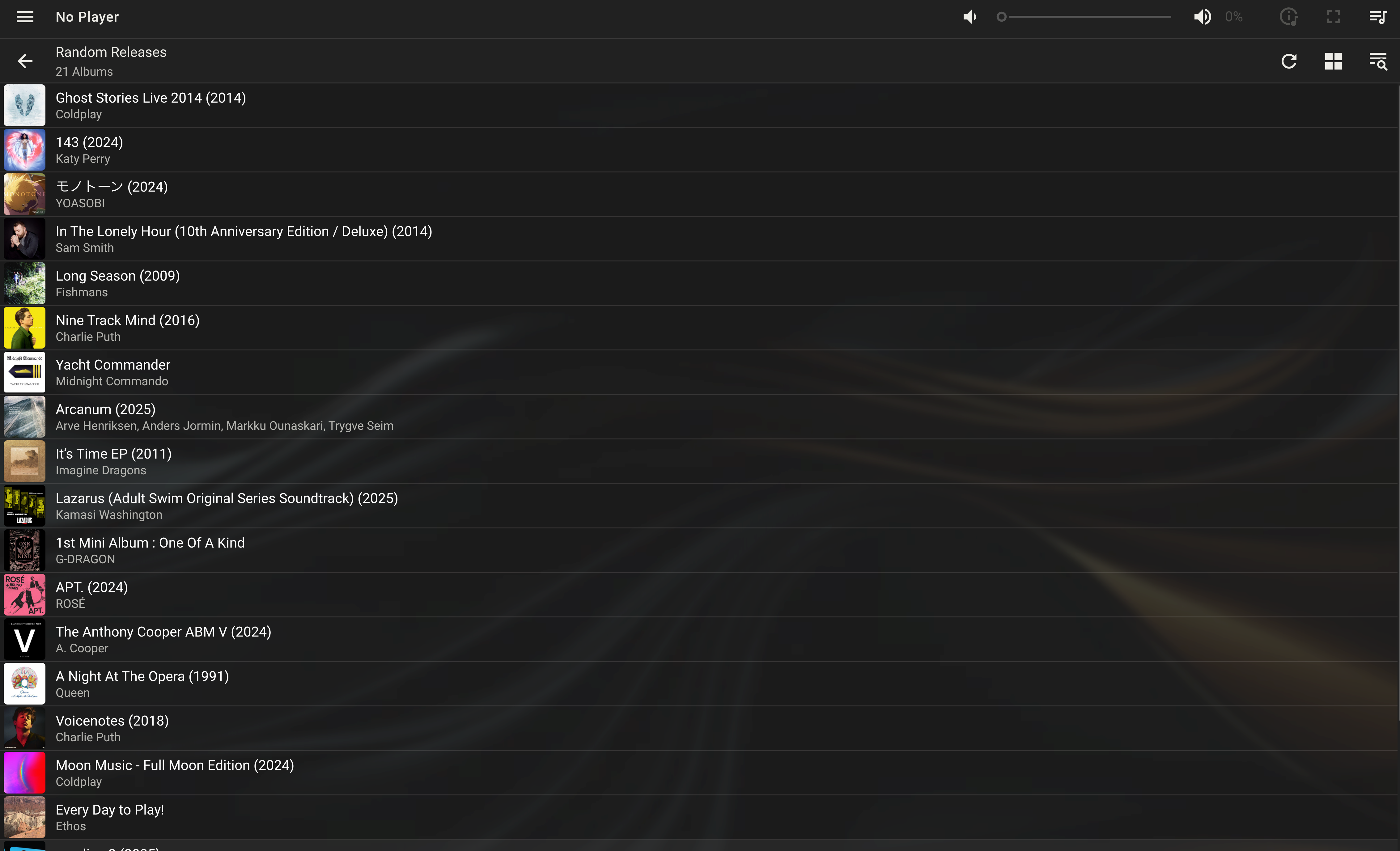 LyrionMusicServer screenshot