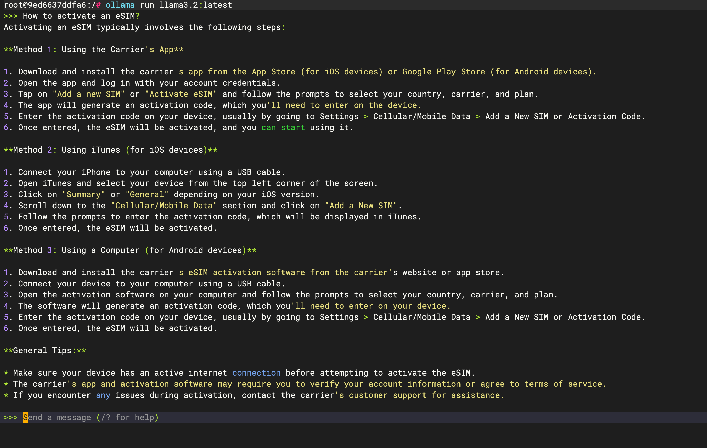 Ollama(Nvidia GPU) screenshot