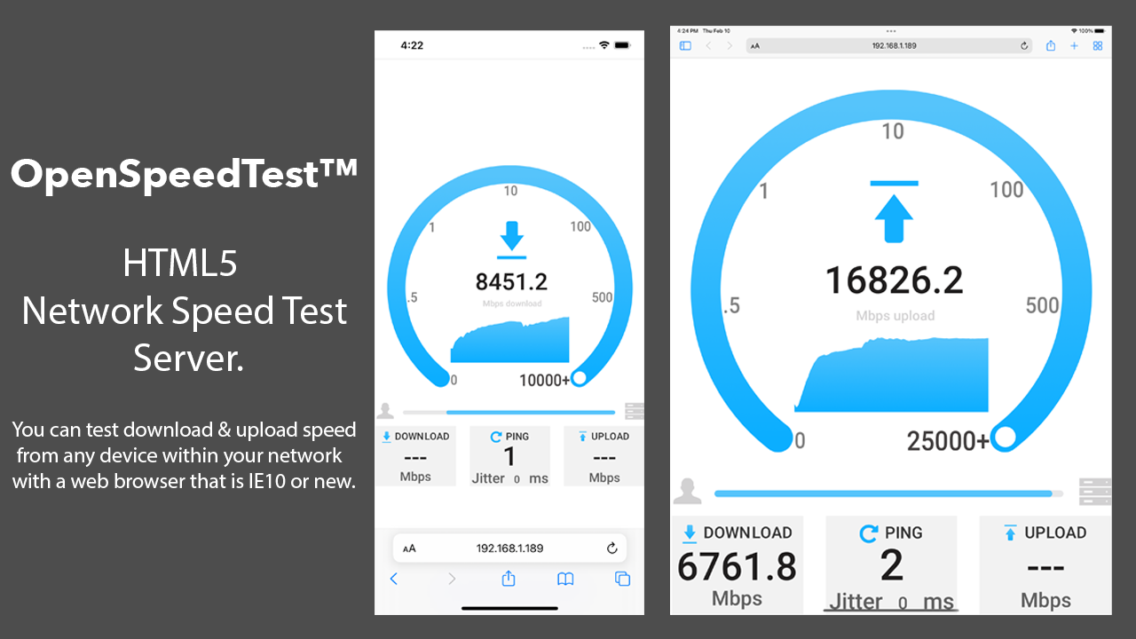 OpenSpeedTest screenshot