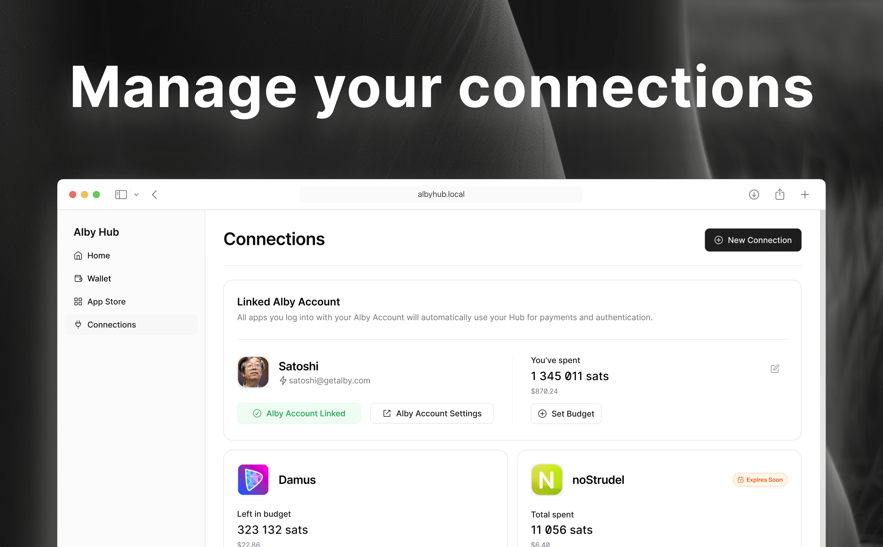 Alby Hub with phoenixd screenshot